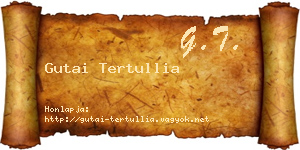 Gutai Tertullia névjegykártya